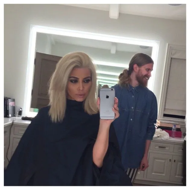 Kim Kardashian dye your hair blonde.